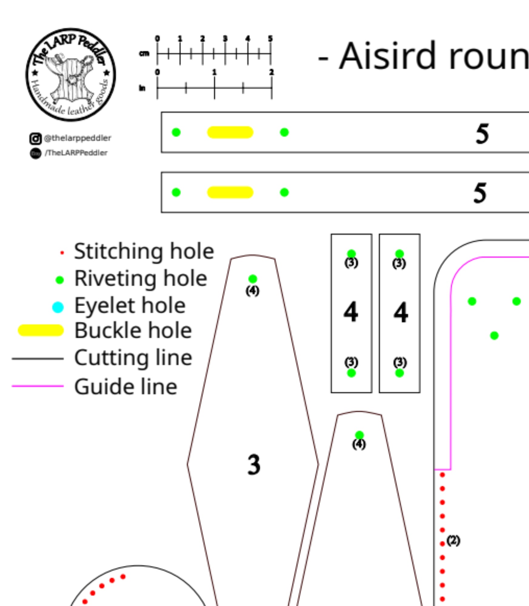 Leather bag pattern | Larp fantasy purse | DIY instructions