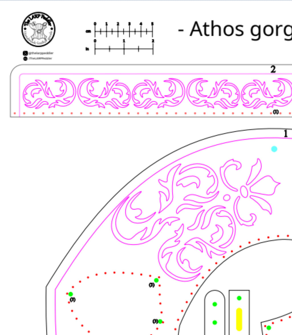Gorget leather pattern | Steampunk musketeer | DIY Instructions