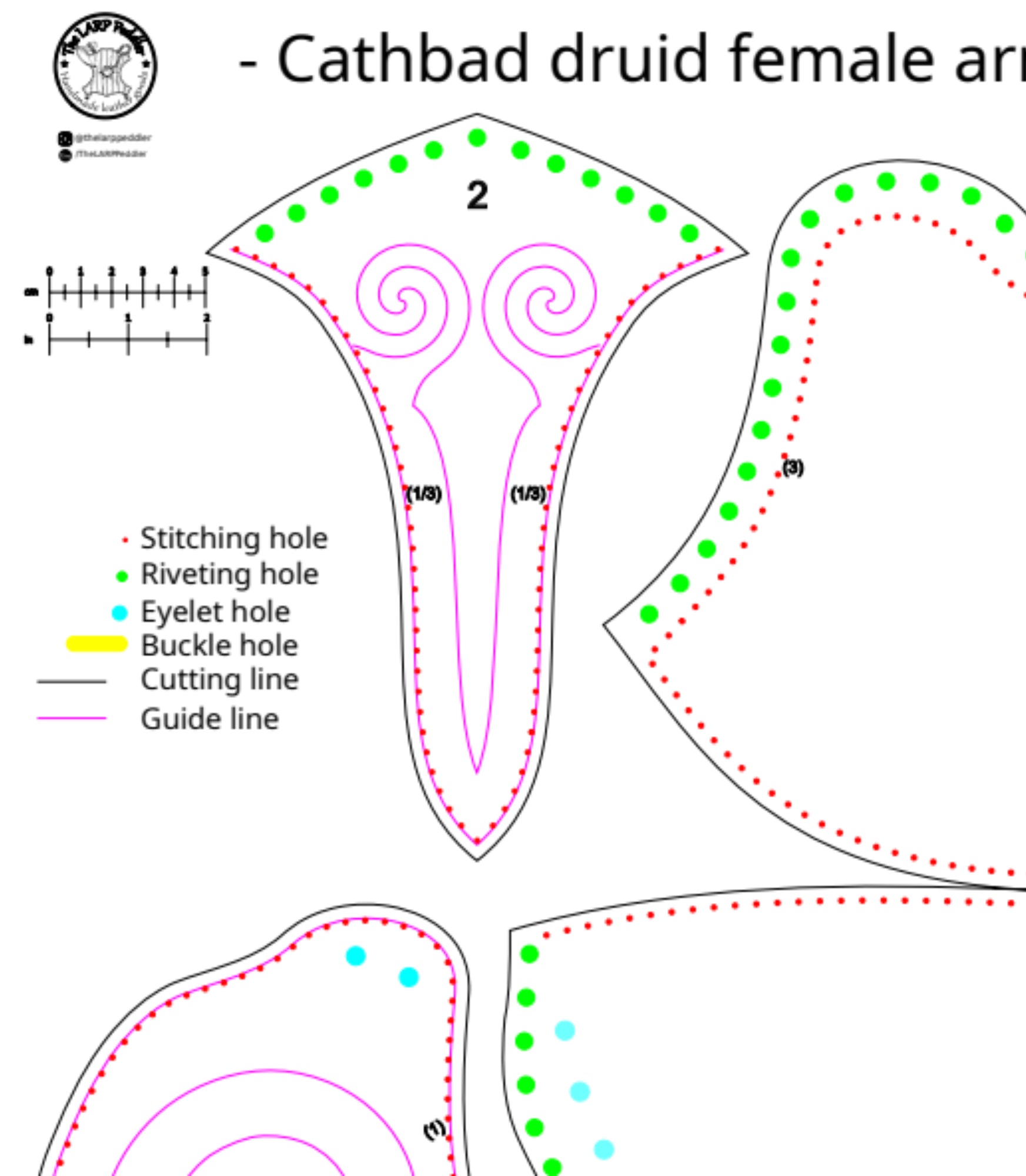 Woman Armor Leather Pattern | Female Druid LARP | Patterns & Instructions