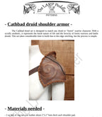 Pauldron Leather Pattern | Druid LARP | Template & Instructions