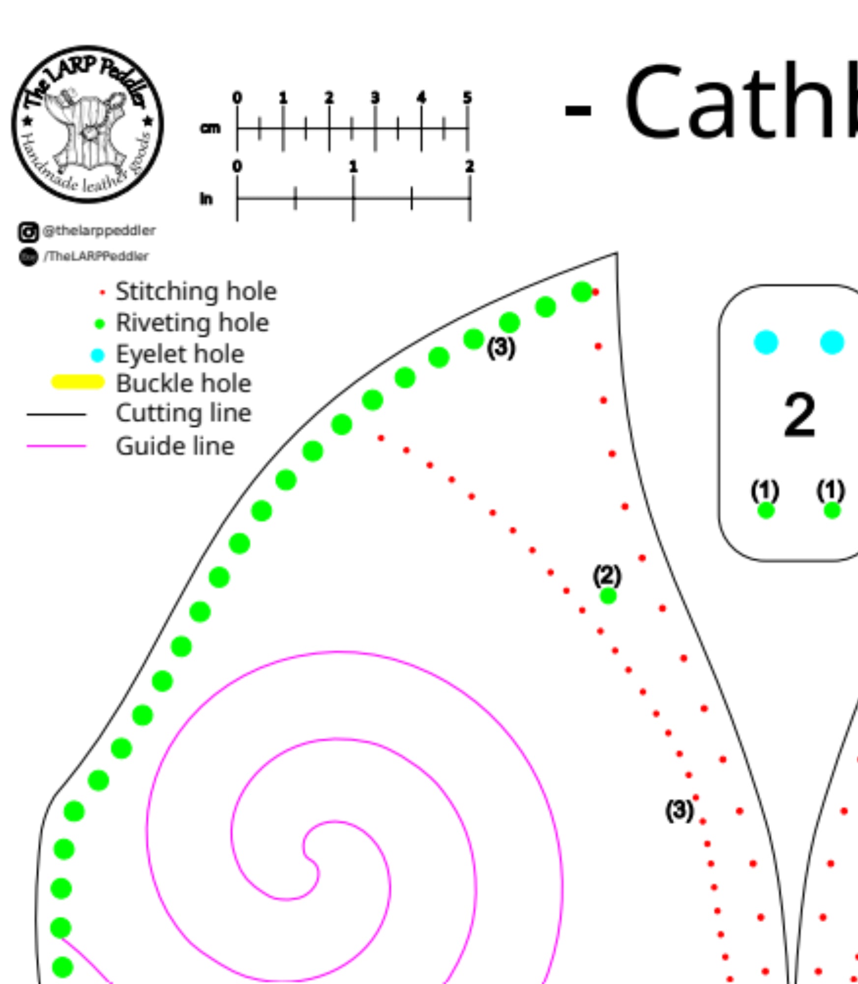 Pauldron Leather Pattern | Druid LARP | Template & Instructions