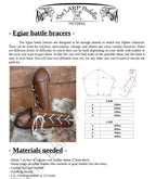 Bracers leather pattern | LARP Viking warrior armor | DIY instructions included