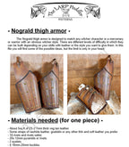 Thigh armor leather pattern | LARP warrior The Witcher inspired | DIY instructions
