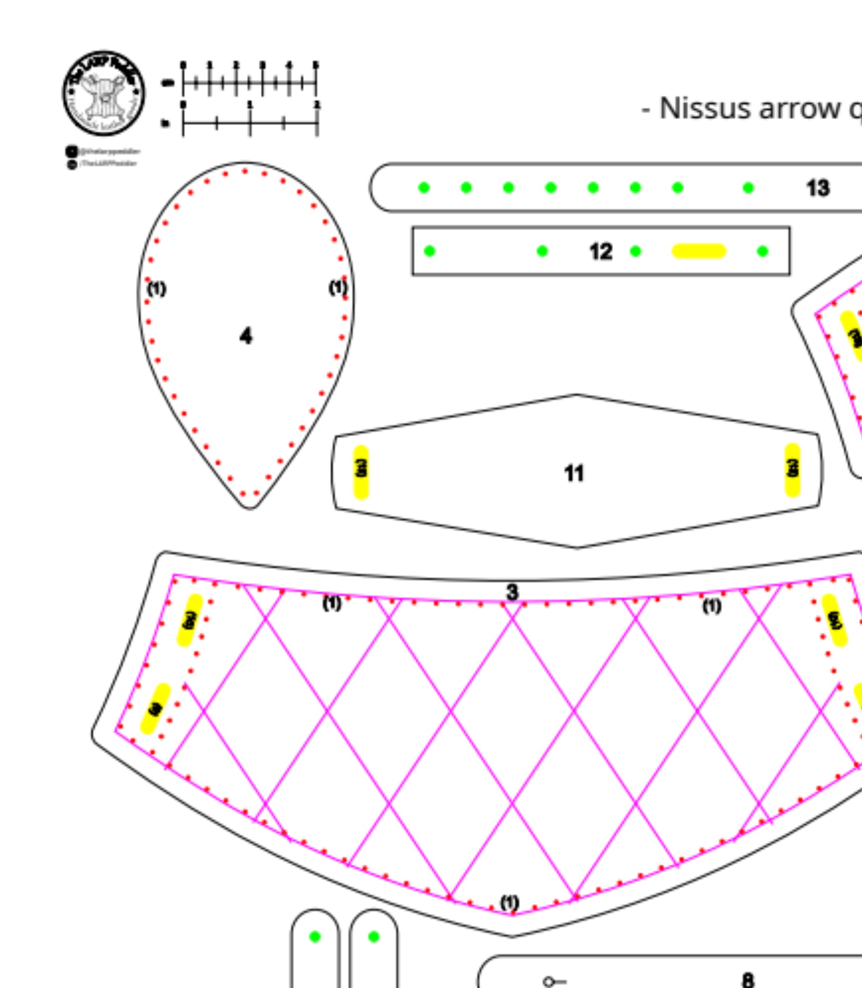Leather quiver pattern | LARP archery | Easy to make with instructions