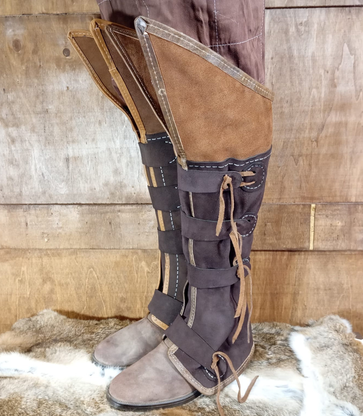Gaiters leather pattern | LARP boots | Easy to make leatherworking instructions