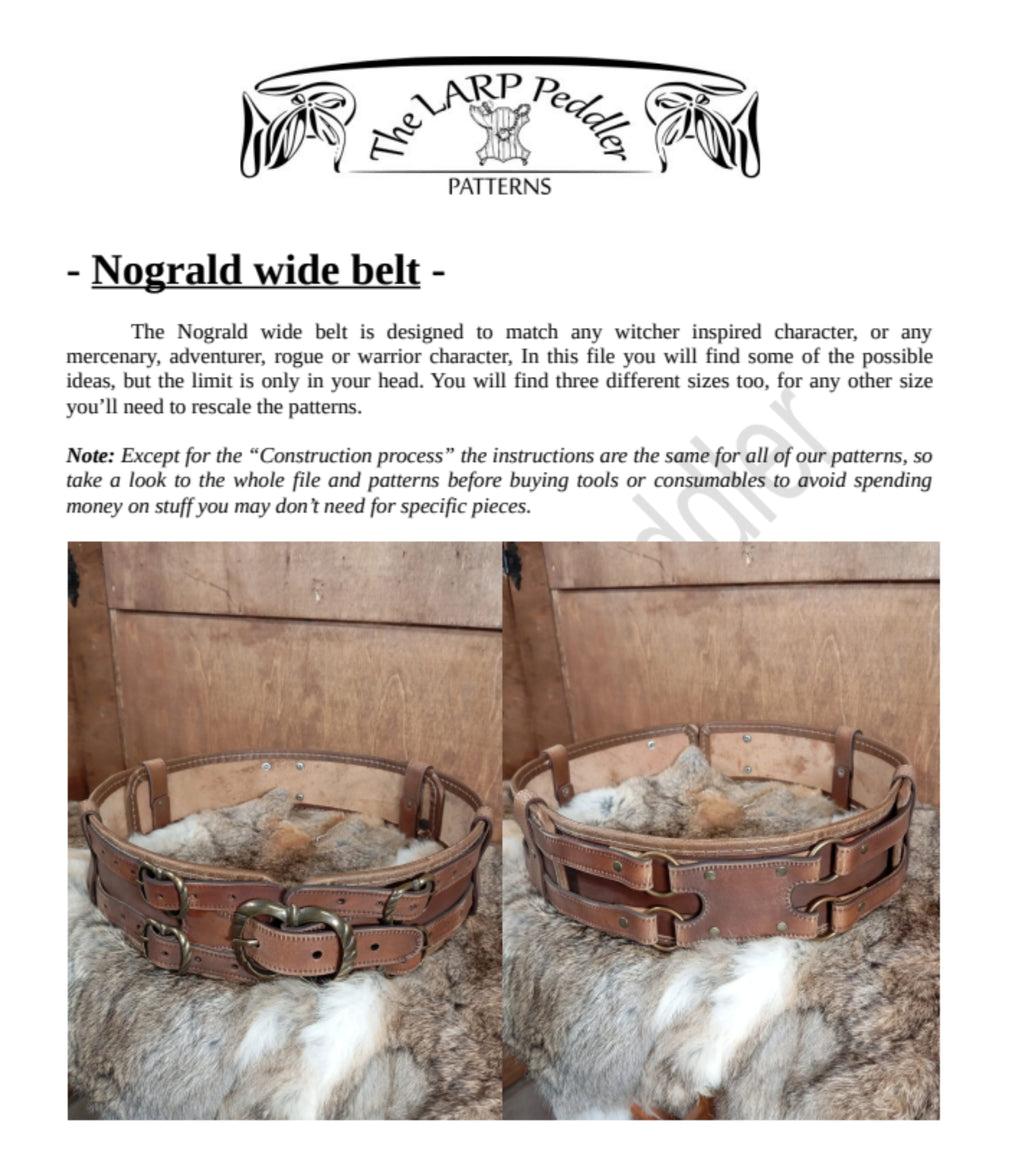 Leather pattern belt | LARP medieval | DIY instructions