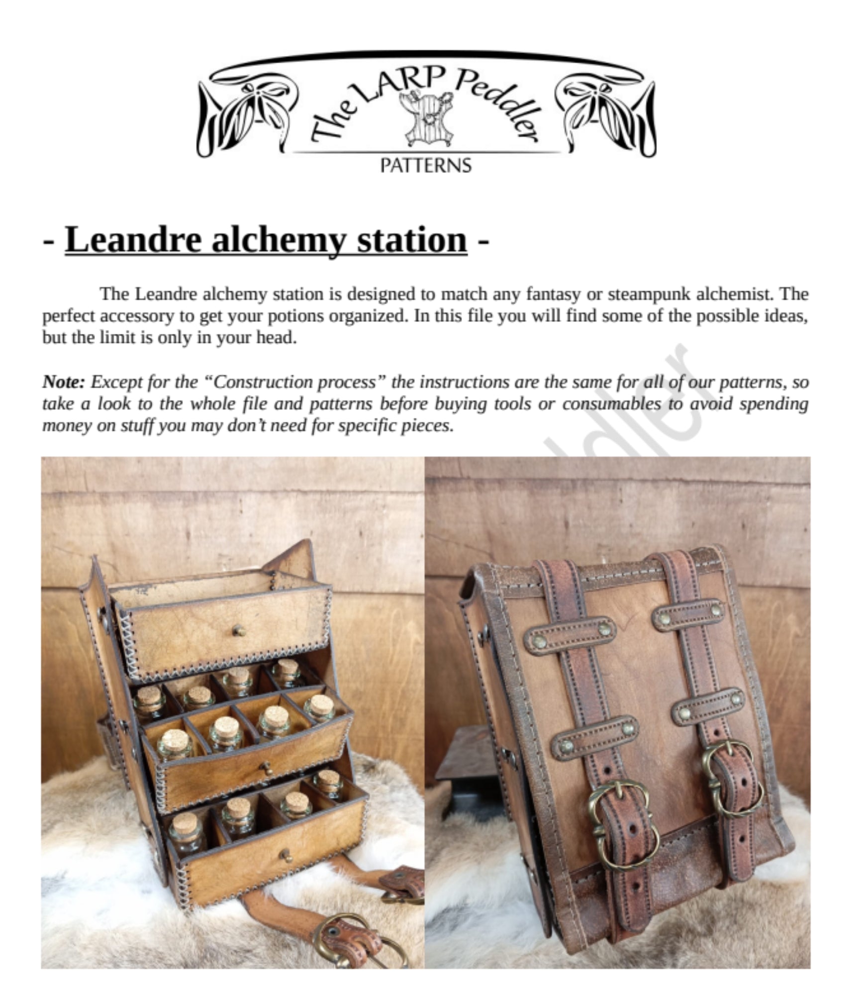 Leather potion bag | LARP alchemist | DIY instructions