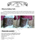 Kidney belt leather pattern | LARP female armor | DIY instructions