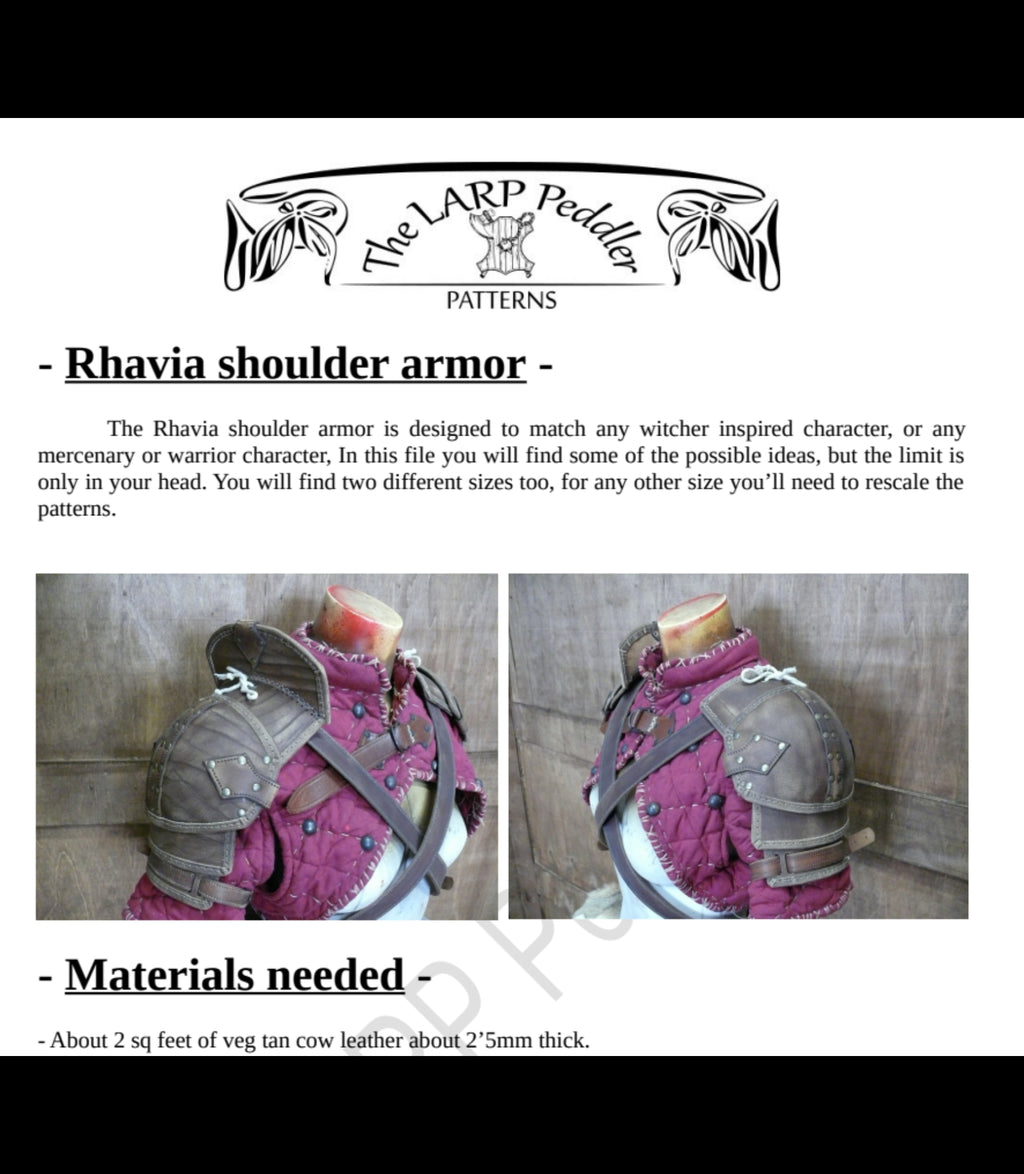 Female armor leather pattern set | LARP woman warrior | DIY instructions Full set