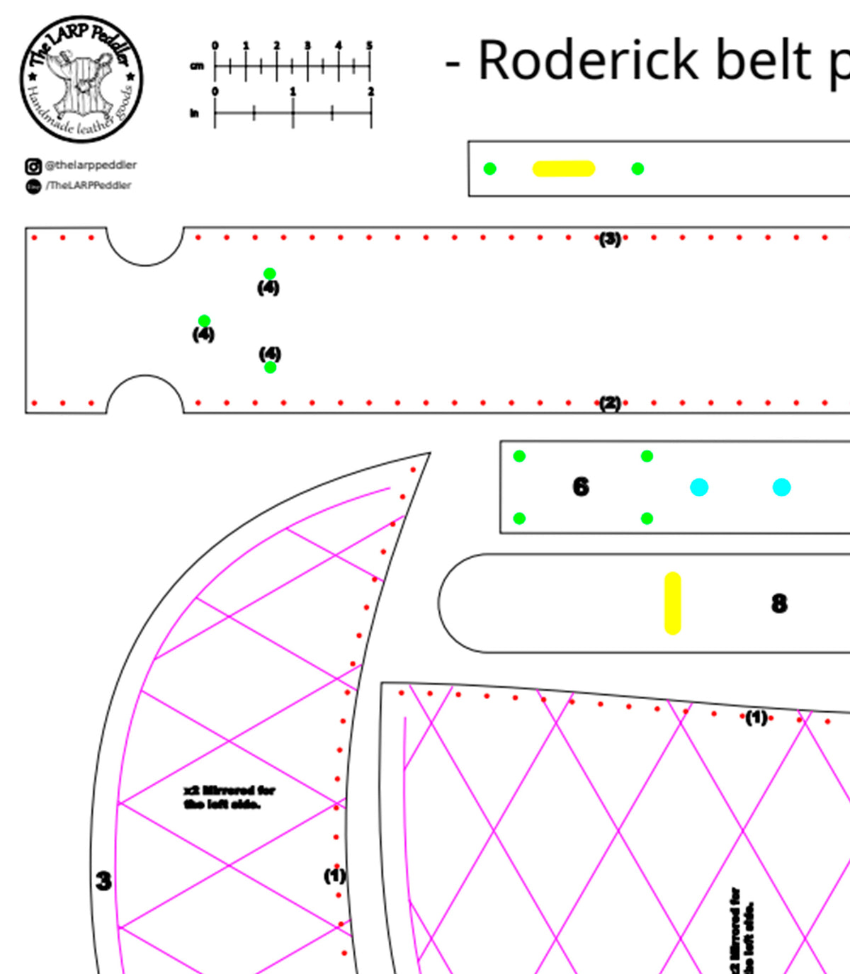 Kidney belt leather pattern | LARP Rogue Witcher | DIY instructions