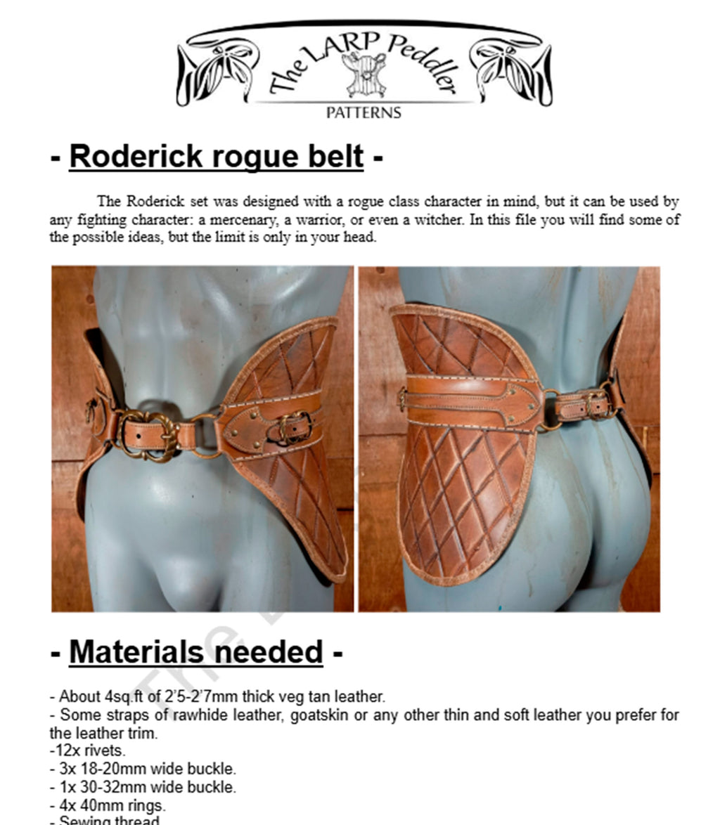 Kidney belt leather pattern | LARP Rogue Witcher | DIY instructions