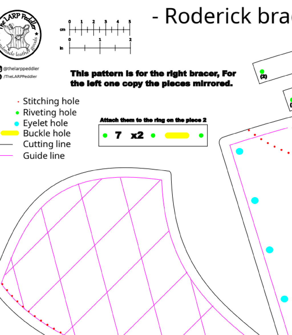 Bracer leather pattern | DnD Rogue armor | DIY instructions