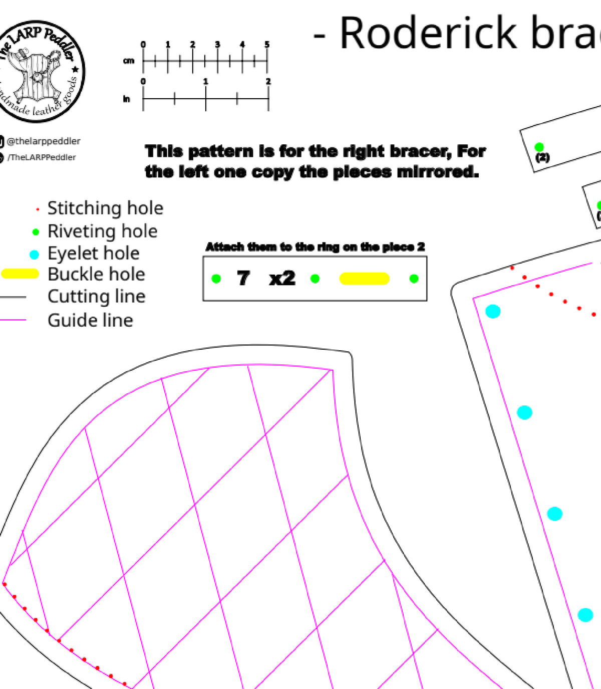 Bracer leather pattern | DnD Rogue armor | DIY instructions