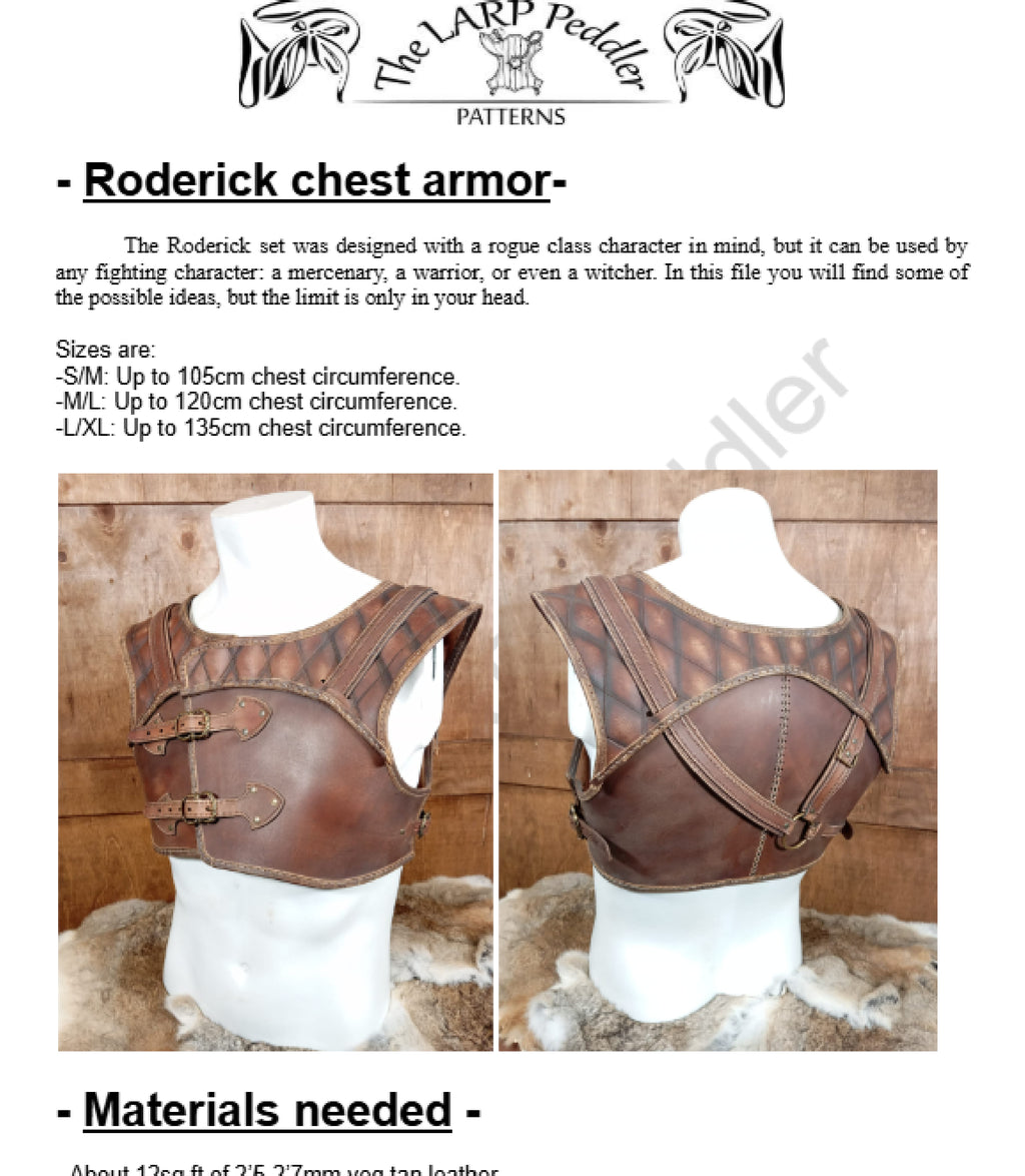 Armor leather pattern | DnD Rogue character | DIY instructions included