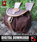 Leather pattern bag | Fantasy LARP outfit | DIY instructions