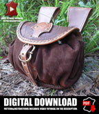 Leather pattern bag | Fantasy LARP outfit | DIY instructions