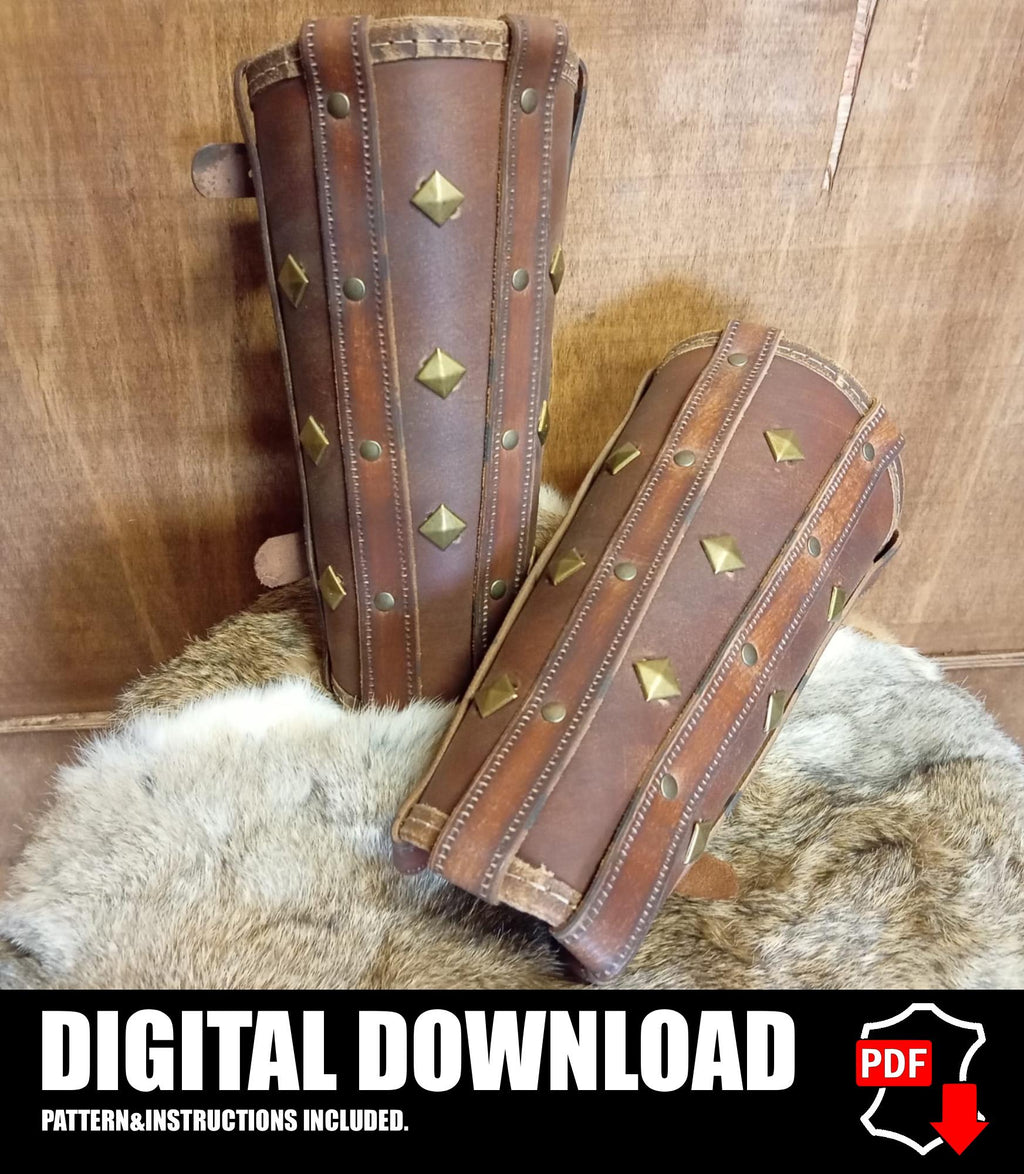 Bracer leather pattern | LARP warrior or ranger | DIY with instructions
