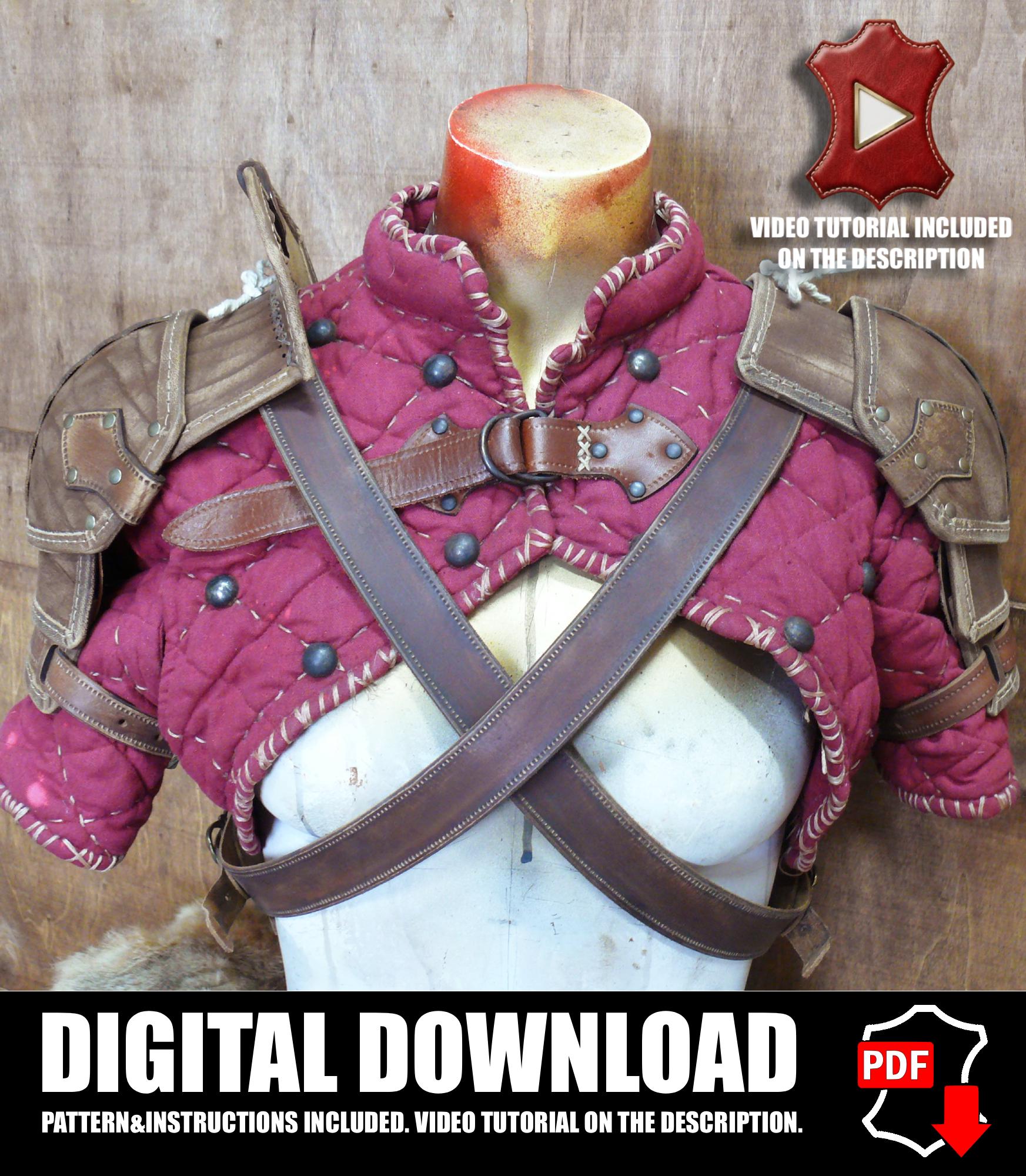 Shoulder pad leather pattern | LARP Warrior | DIY Instructions