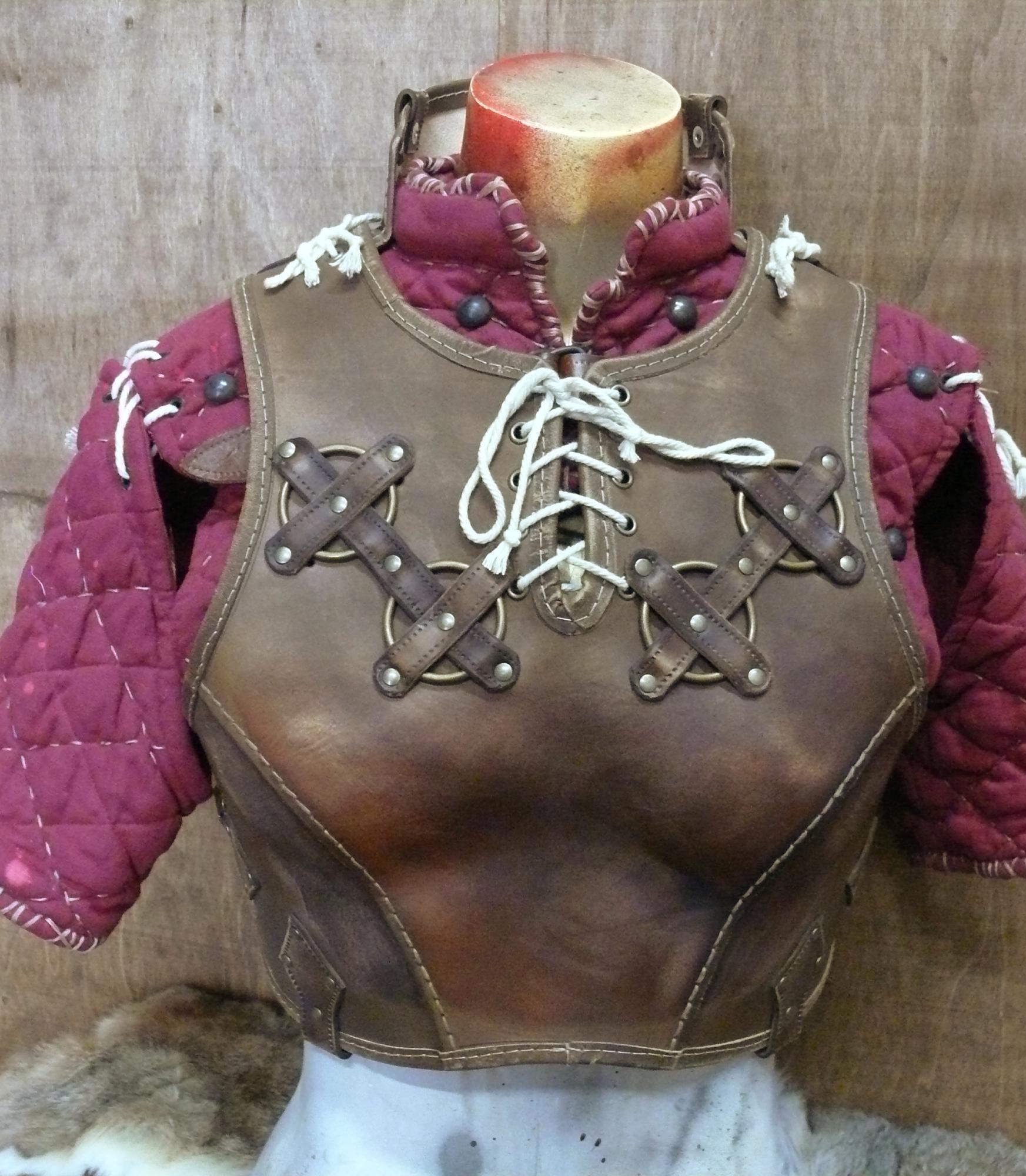 Female armor leather pattern set | LARP woman warrior | DIY instructions Full set