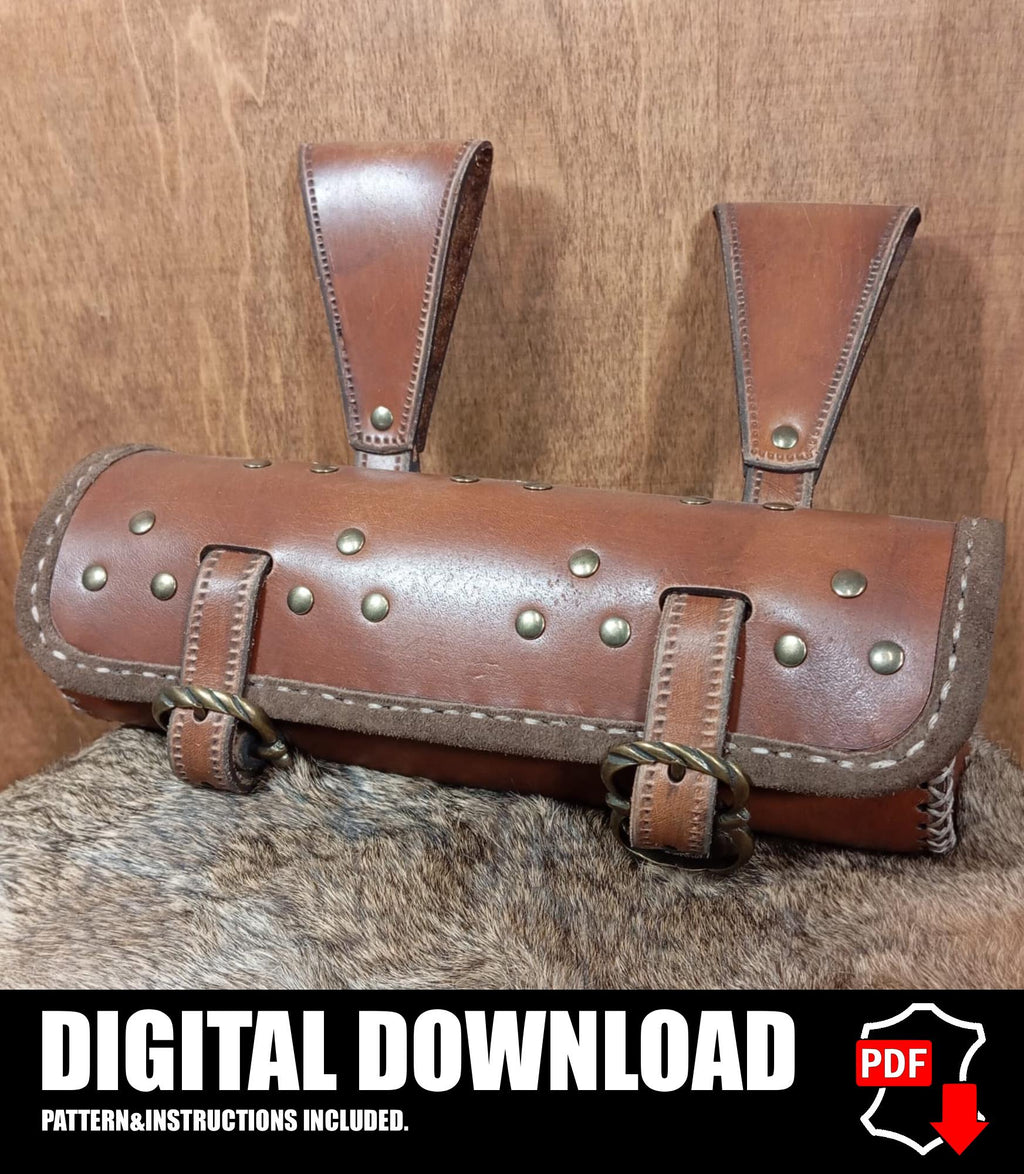 Leather bag pattern | Larp fantasy purse | DIY instructions