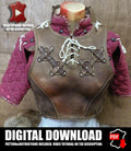 Leather armor pattern | LARP Female warrior | DIY instructions