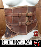 Kidney belt leather pattern | LARP female armor | DIY instructions