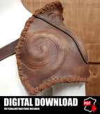 Pauldron Leather Pattern | Druid LARP | Template & Instructions