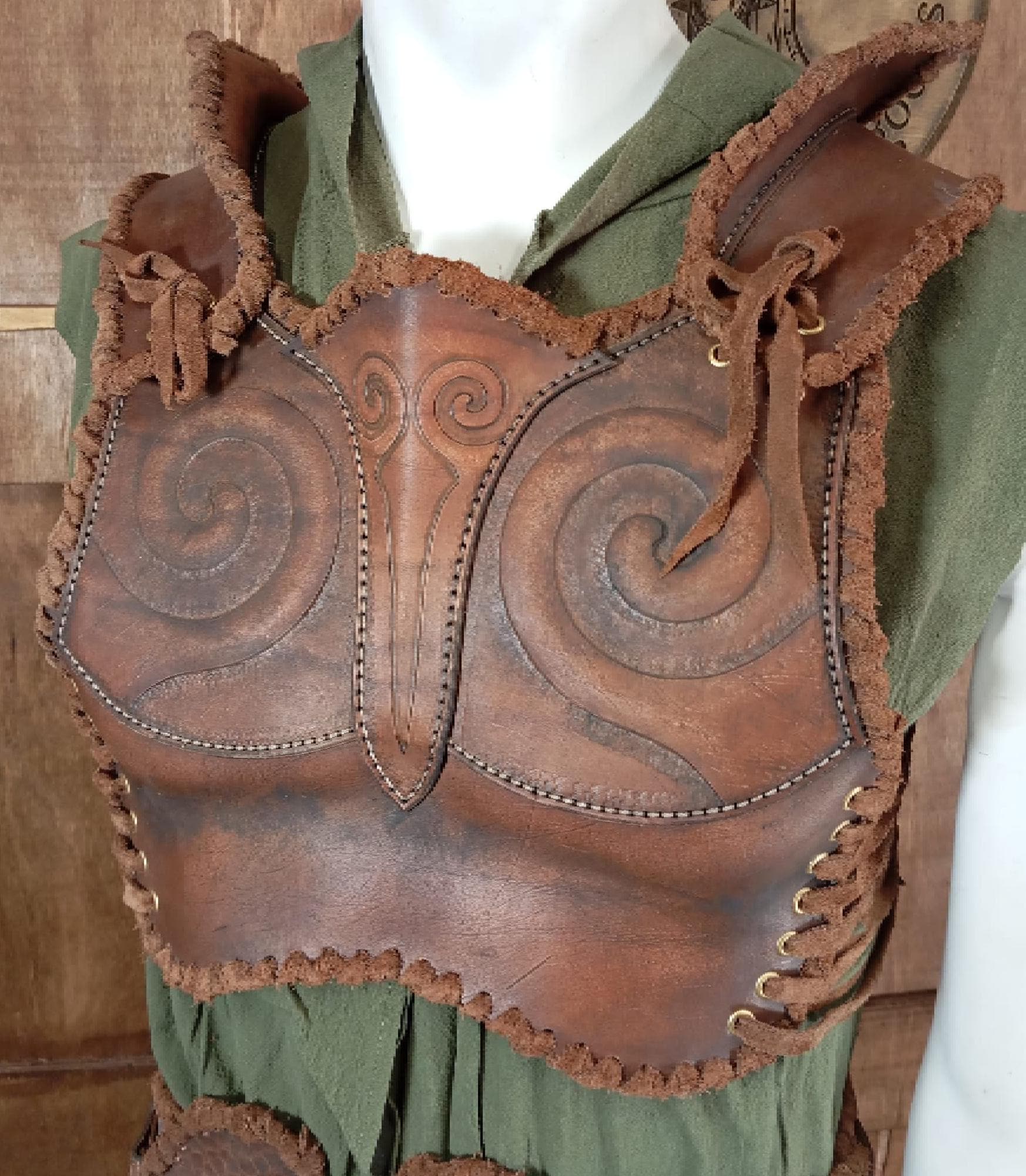 Chest Armor Leather Pattern | Druid LARP | Template & Instructions