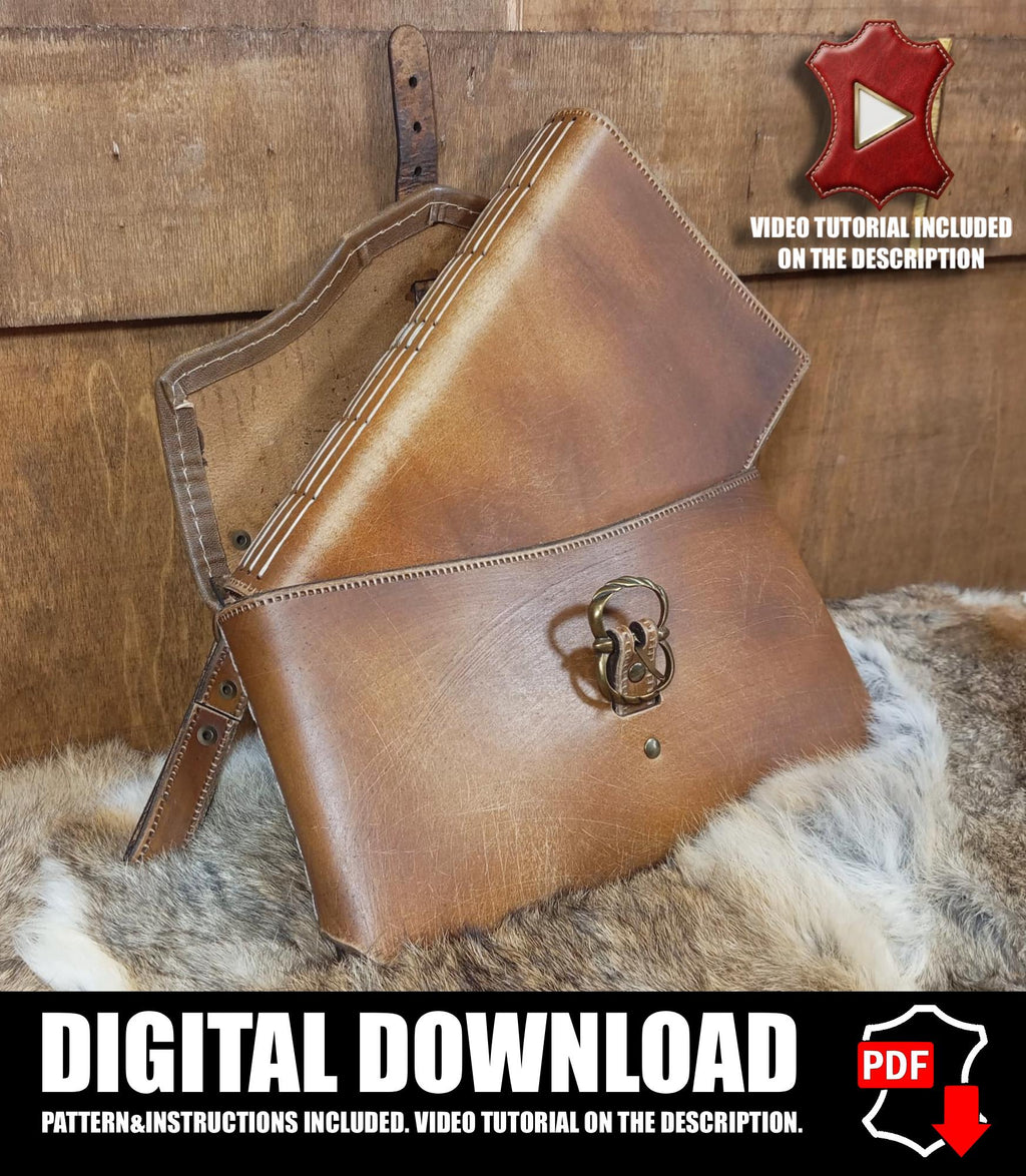 Book leather Pattern | LARP wizard | PDF instructions