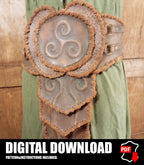 Kidney Belt Leather Pattern | Druid LARP | Template & instructions