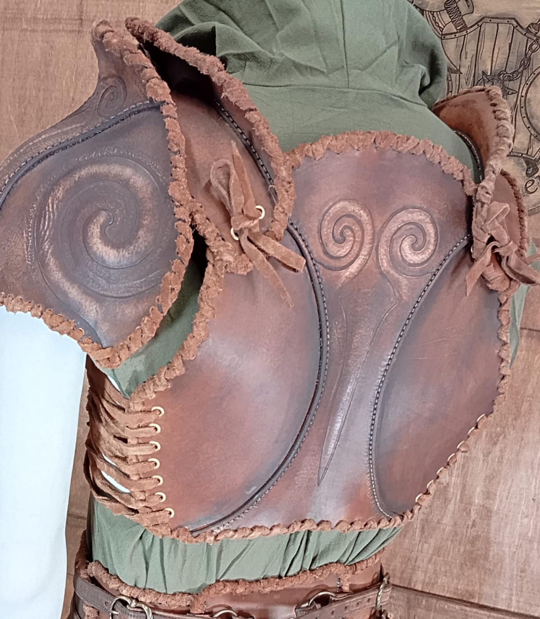 Chest Armor Leather Pattern | Druid LARP | Template & Instructions