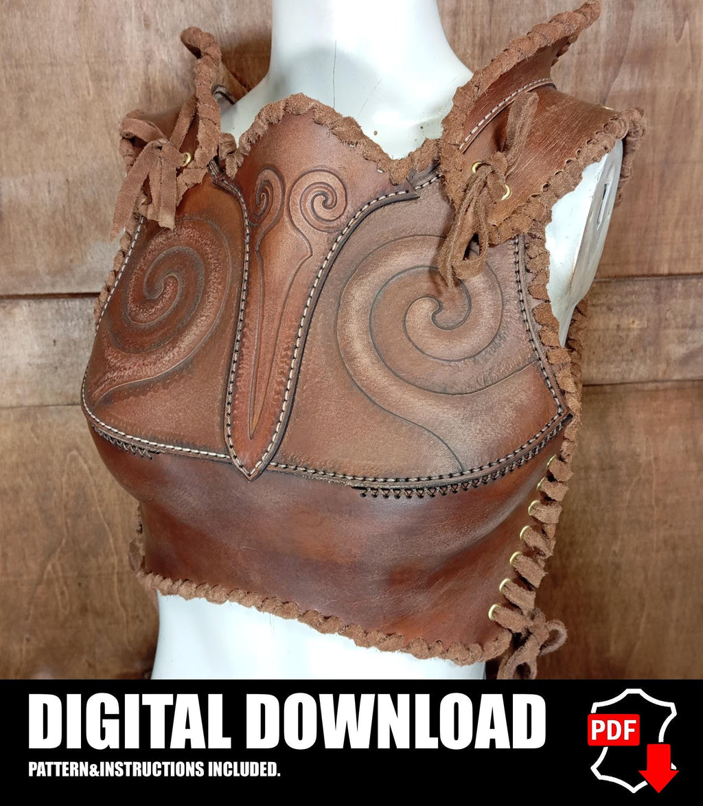 Female Armor Leather Pattern | Druid LARP | Pattern & Instructions