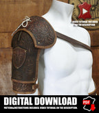 Shoulder pad Leather pattern | Steampunk LARP musketeer | DIY instructions