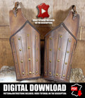 Thigh armor leather pattern | LARP warrior The Witcher inspired | DIY instructions