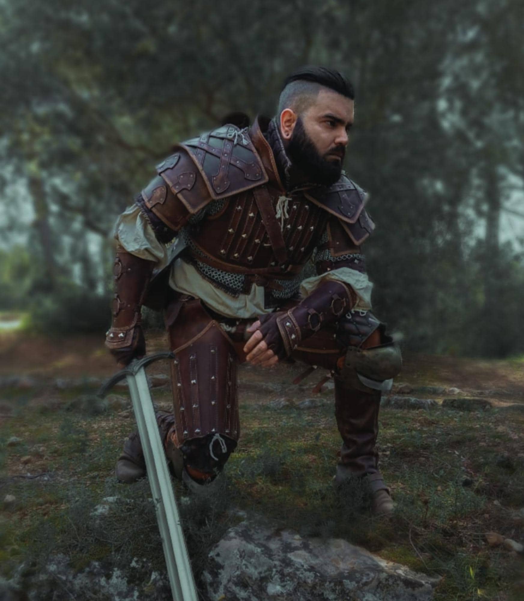 Chest armor leather pattern | Witcher LARP warrior | DIY instructions