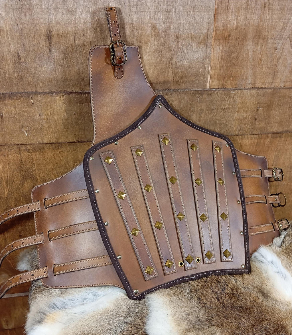Thigh armor leather pattern | LARP warrior The Witcher inspired | DIY instructions