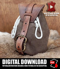 Coin purse leather pattern | Medieval LARP purse | DIY and instructions
