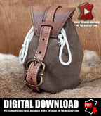 Coin purse leather pattern | Medieval LARP purse | DIY and instructions